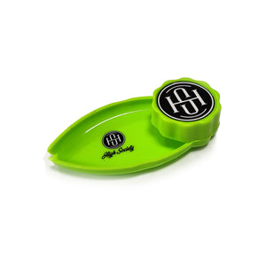 High Society - Mini Rolling Tray Grinder Combo - Neon Green