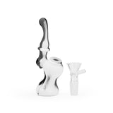 Ritual - 5'' Silicone Upright Bubbler - Black & White Marble