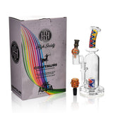 High Society - Centauri Premium Wig Wag Hybrid Pipe (White Rainbow)